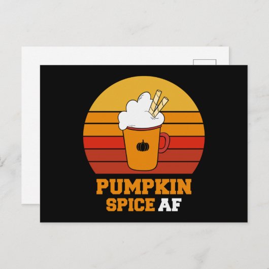 Pumpkin Spice Af Funny Halloween Briefkaart (Voorkant / Achterkant)