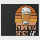 Pumpkin Spice af Funny Retro Herfst Idea Cadeaupapier (Vlak)