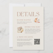 Pumpkin Spice All in One Baby Shower Kaart (Achterkant)