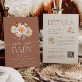 Pumpkin Spice All in One Baby Shower Kaart