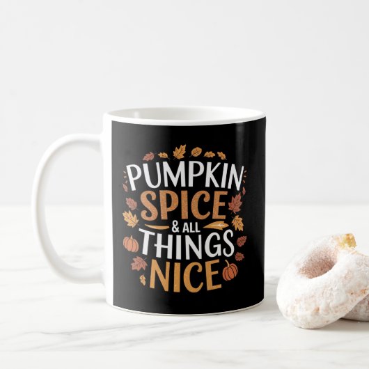 Pumpkin Spice & All Things Nice | Gezellige Herfst Koffiemok (Met donut)