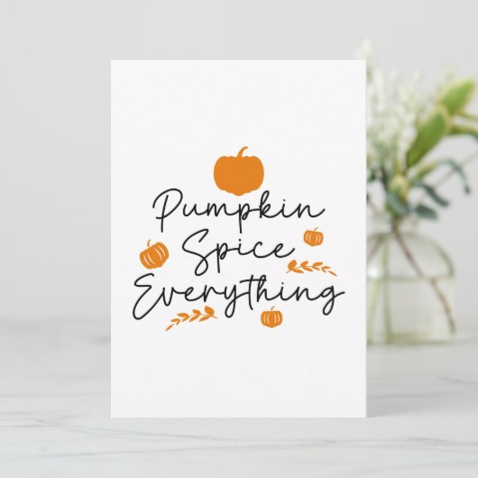 Pumpkin Spice Alles Bedankkaart (Staand voorkant)