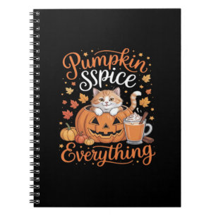 Pumpkin Spice Alles Cat Lover Cute Autumn Fal Notitieboek