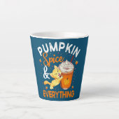 Pumpkin Spice Alles Cat Lover Cute Autumn Latte Mok (Voorkant)