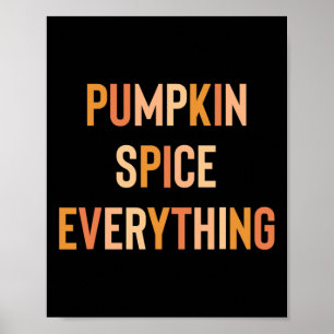 Pumpkin Spice Alles Cute Herfst Rainbow Poster