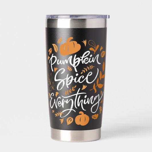 Pumpkin Spice Alles Geïsoleerde Drinkbeker (Links)