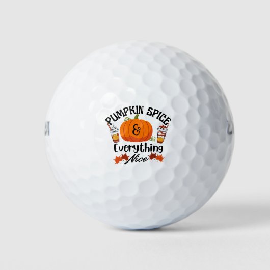 Pumpkin Spice Alles goed Golfballen (Voorkant)