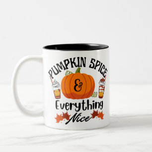 Pumpkin Spice Alles goed Tweekleurige Koffiemok