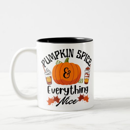 Pumpkin Spice Alles goed Tweekleurige Koffiemok (Links)