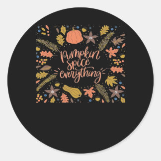 Pumpkin Spice Alles Grappig Ontwerp Ronde Sticker