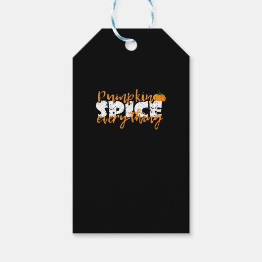 Pumpkin Spice Alles Halloween Grappig Cadeaulabel (Voorkant)