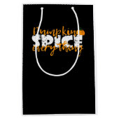 Pumpkin Spice Alles Halloween Grappig Medium Cadeauzakje (Voorkant)