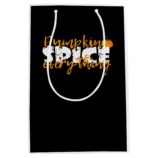 Pumpkin Spice Alles Halloween Grappig Medium Cadeauzakje (Voorkant)