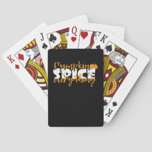 Pumpkin Spice Alles Halloween Grappig Pokerkaarten