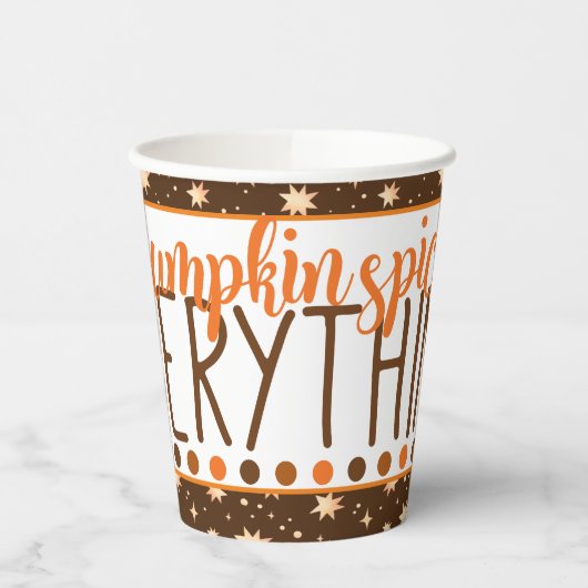 Pumpkin Spice Alles in de startfase Papieren Bekers (Links)