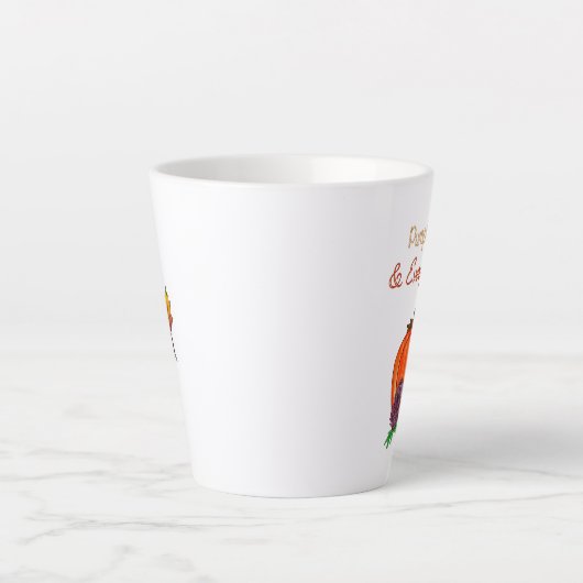 Pumpkin Spice & Alles in Nice herfst Latte Mok (Voorkant)