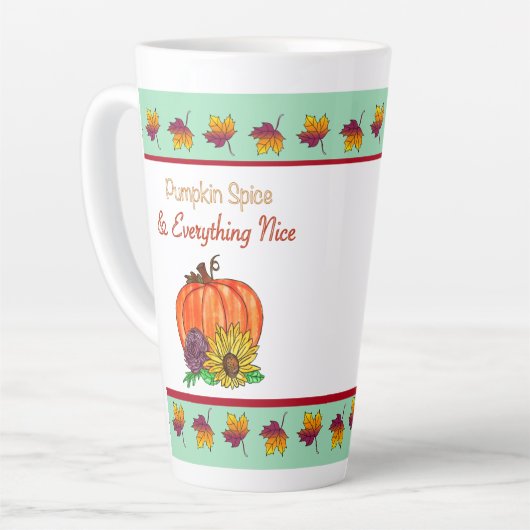 Pumpkin Spice & Alles in Nice herfst Latte Mok (Linkerhoek)