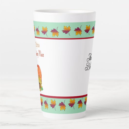 Pumpkin Spice & Alles in Nice herfst Latte Mok (Voorkant)