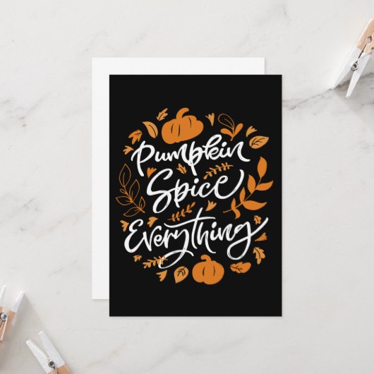 Pumpkin Spice Alles Kaart (Voorkant / Achterkant in situ)