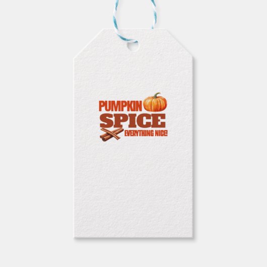 Pumpkin Spice Alles Klassiek Basic Design Cadeaulabel (Voorkant)