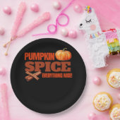 Pumpkin Spice Alles Klassiek Basic Design Papieren Bordje (Feest)