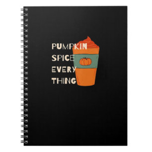Pumpkin Spice Alles Klassiek Grappig Herfst Notitieboek