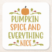 Pumpkin Spice Alles Leuke Herfst Vakantie Kartonnen Onderzetters (Voorkant)