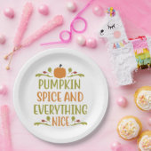 Pumpkin Spice Alles Leuke Herfst Vakantie Papieren Bordje (Feest)