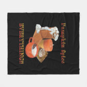 Pumpkin Spice Alles Luiaard Halloween Fleece Deken (Voorkant (Horizontaal))