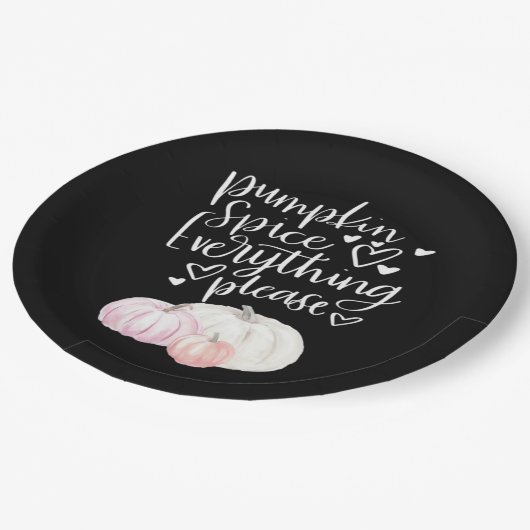 Pumpkin Spice Alles Luiaard Halloween Papieren Bordje (Gekanteld)