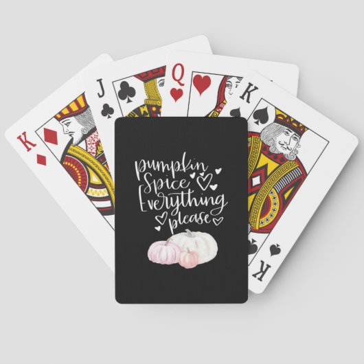 Pumpkin Spice Alles Luiaard Halloween Pokerkaarten (Achterkant)