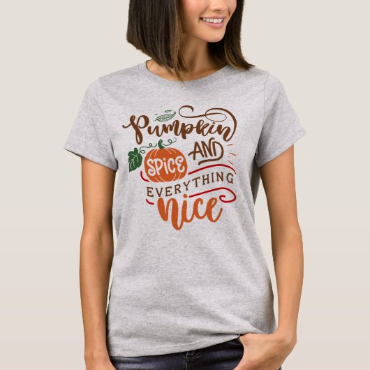 Pumpkin Spice & Alles Nice Herfst herfst T-shirt (Voorkant)