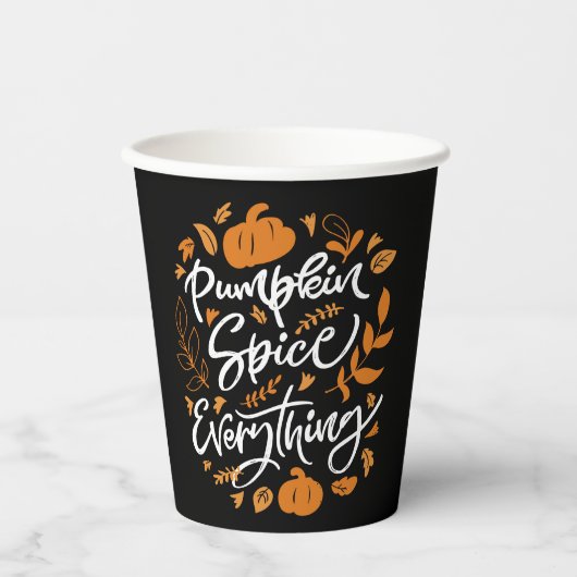 Pumpkin Spice Alles Papieren Bekers (Voorkant)