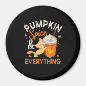 Pumpkin Spice Alles Shirt Cat Lover Cute Autu Magneet (Voorkant)