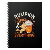 Pumpkin Spice Alles Shirt Cat Lover Cute Autu Notitieboek (Voorkant)
