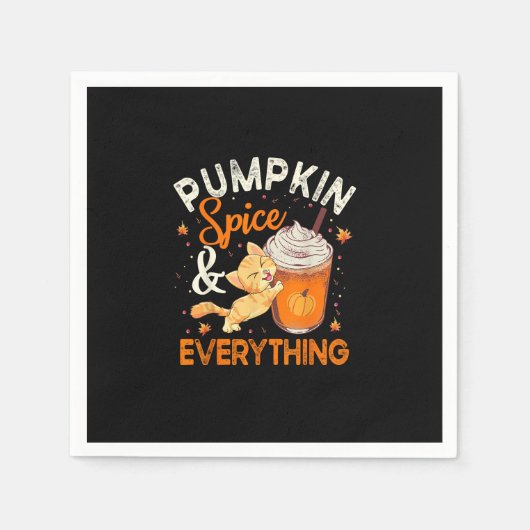 Pumpkin Spice Alles Shirt Cat Lover Cute Autu Servet (Voorkant)