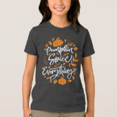 Pumpkin Spice Alles Tri-Blend Shirt (Voorkant)