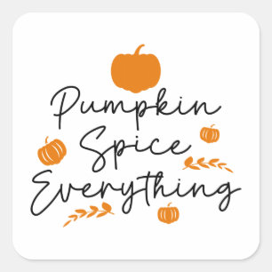 Pumpkin Spice Alles Vierkante Sticker