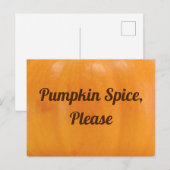 Pumpkin Spice Alsjeblieft Briefkaart (Voorkant / Achterkant)
