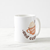 Pumpkin Spice and Cozy vibes – Cute Fall PSL Koffiemok (Voorkant rechts)