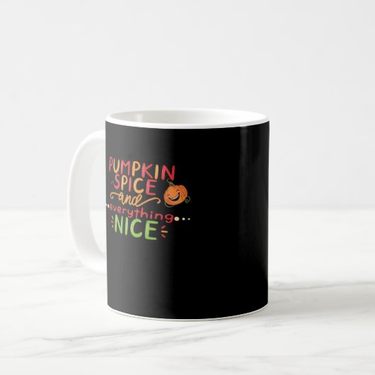 Pumpkin Spice and Everything Leuke slogan Quote Koffiemok (Voorkant links)
