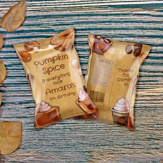 Pumpkin Spice and Everything Nice Chip Bag