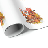 Pumpkin Spice and Everything Nice Fall Chicken Vib Cadeaupapier (Rol Hoek)