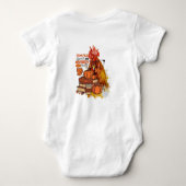 Pumpkin Spice and Everything Nice Fall Chicken Vib Romper (Achterkant)