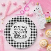 Pumpkin Spice And Everything Nice Fall Papieren Bordje (Feest)