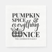 Pumpkin Spice And Everything Nice Fall Servet (Voorkant)