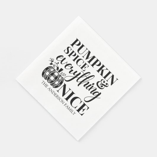 Pumpkin Spice And Everything Nice Fall Servet (Hoek)