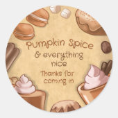 Pumpkin Spice and Everything Nice Ronde Sticker (Voorkant)