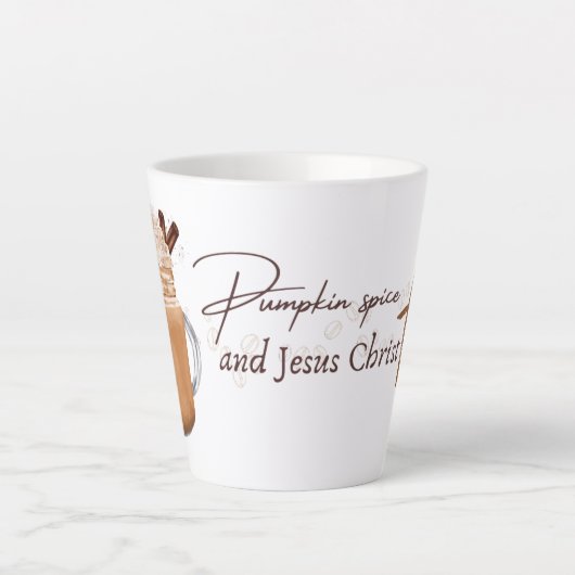 Pumpkin Spice and Jesus Christ Autumn Latte Mok (Voorkant)