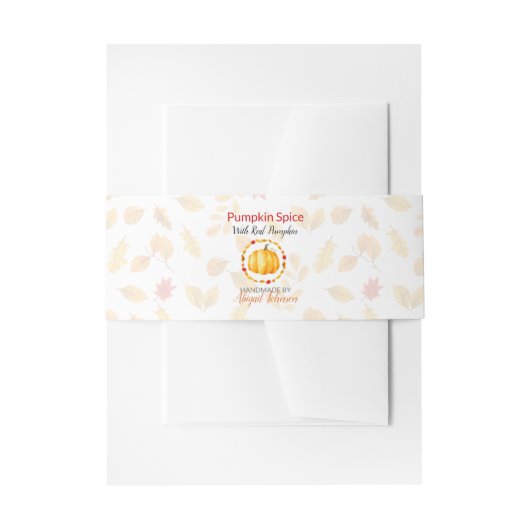Pumpkin Spice Artisan Soap Band Wrap Packaging Uitnodigingen Wikkel (Voorkant Voorbeeld)
